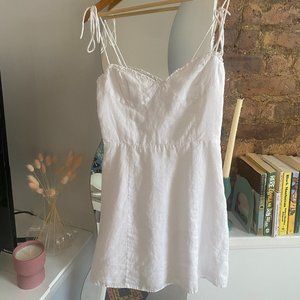 Aritzia white linen dress